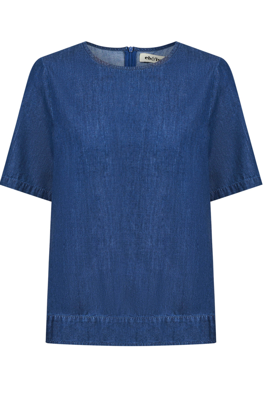 Melenia Denim Top - Indigo
