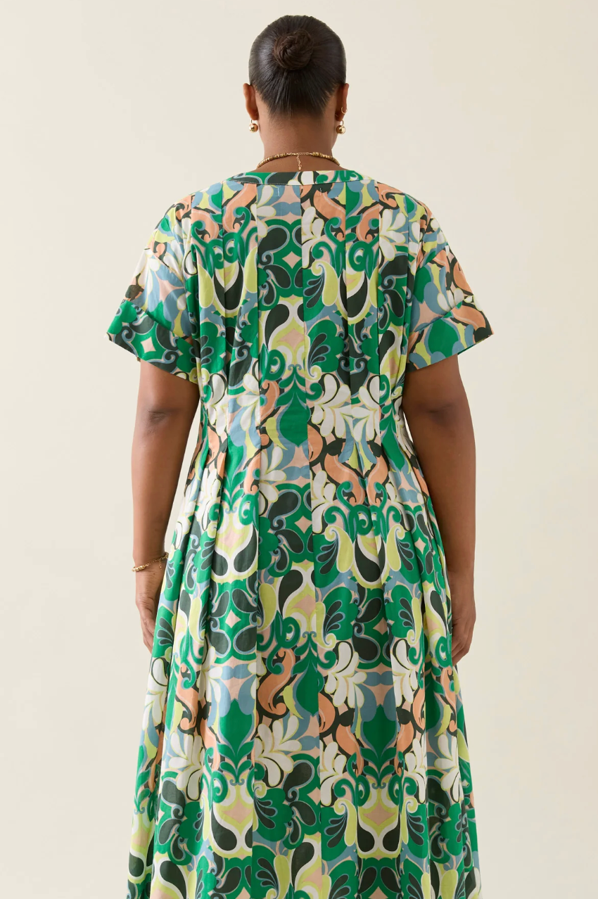Aurora Pleat Maxi - Paisley