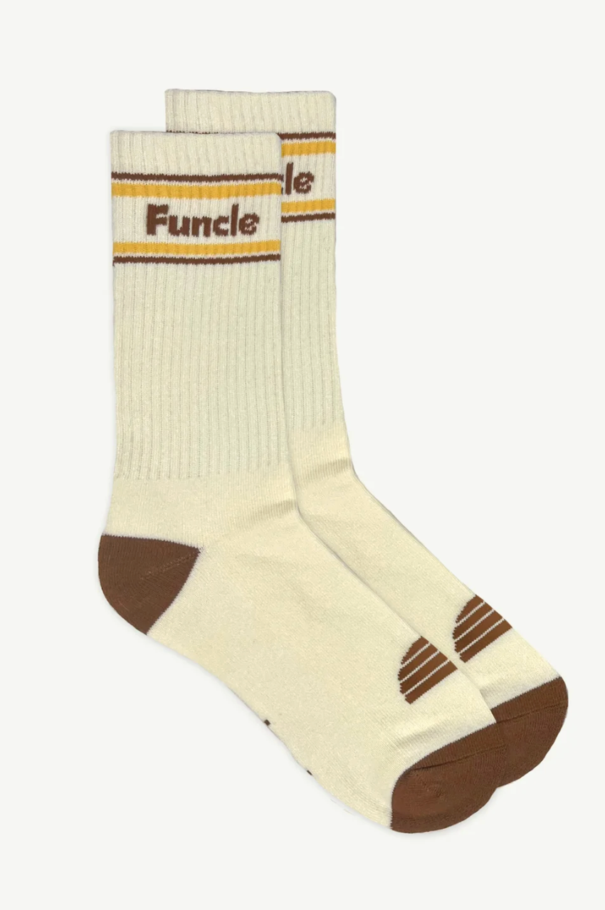 Funcle Crew Socks - Natural