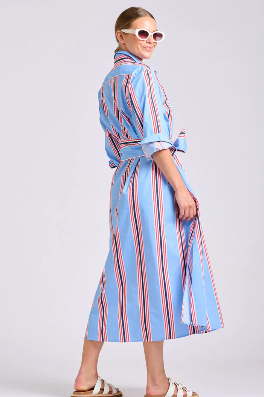 Luna Shirt Dress - Nautical Stripe