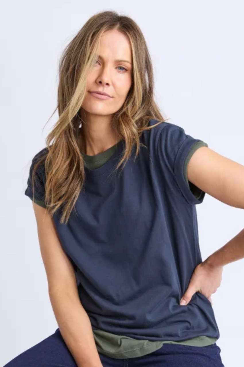 Foxwood Manly Tee - Navy