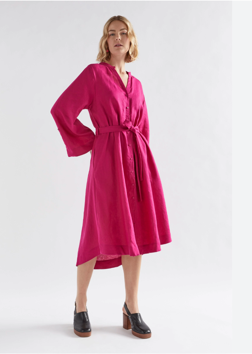 Elev Shirt Dress - Bright Pink