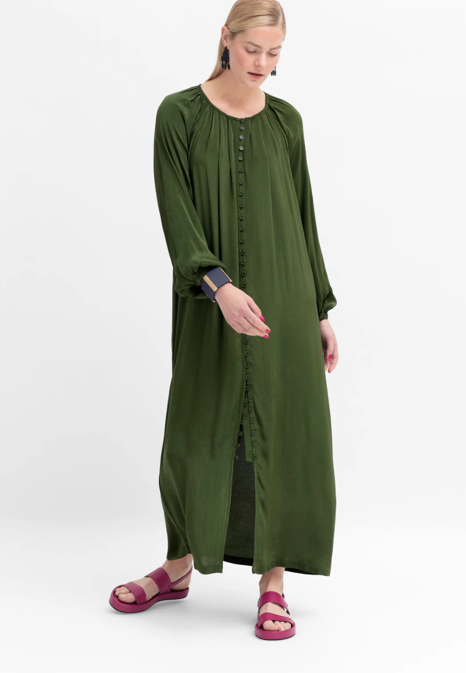 Osten shirt dress - olive (SIZE 8)