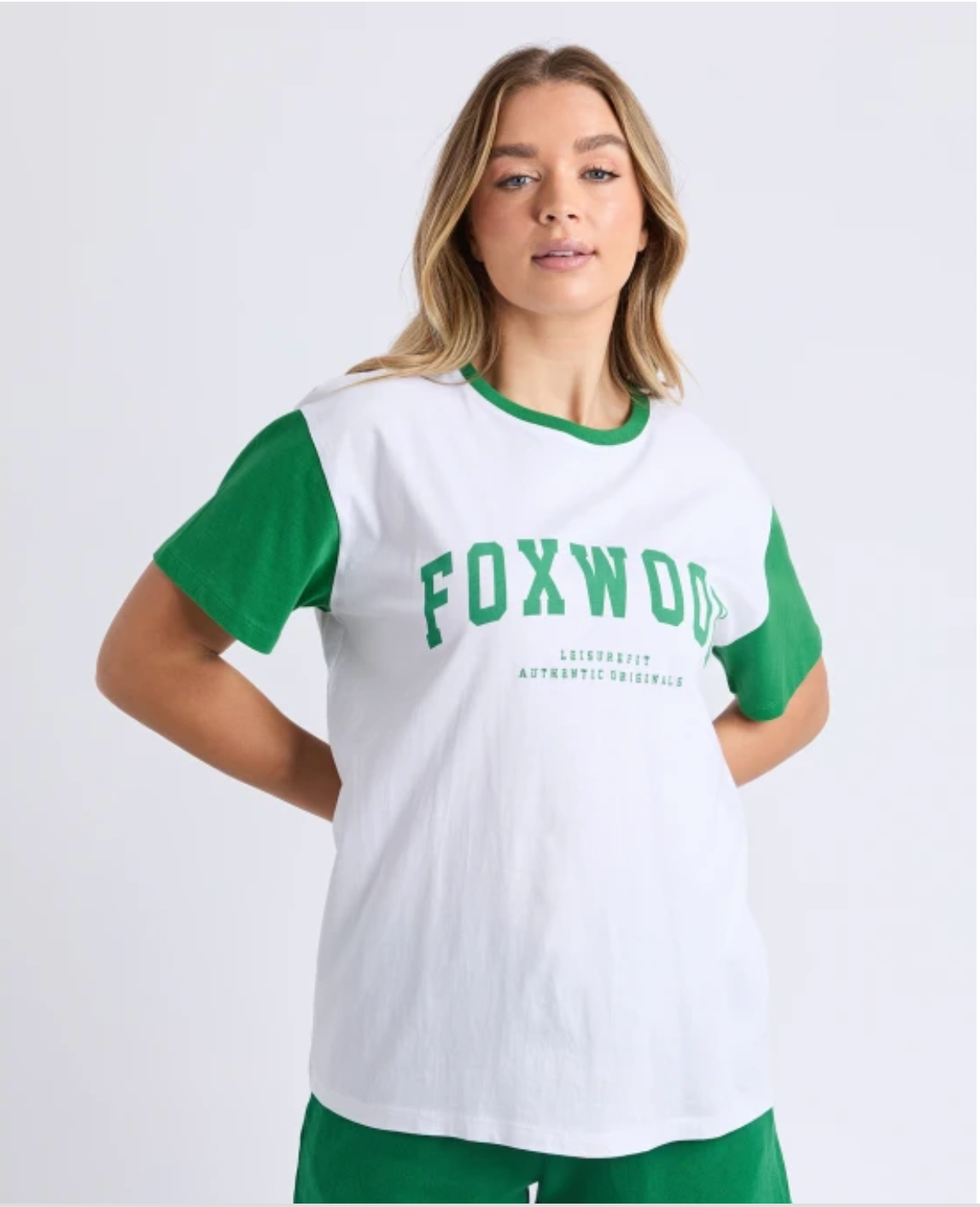 Baseball Tee - White & Green
