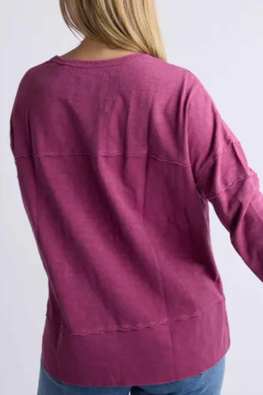 Foxwood Jayne Throw On Top - Port