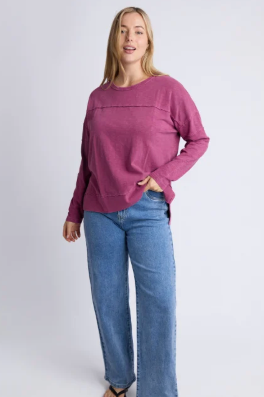 Foxwood Jayne Throw On Top - Port