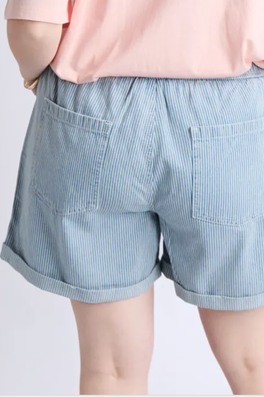 Elm Holly Stripe Short - Blue/White