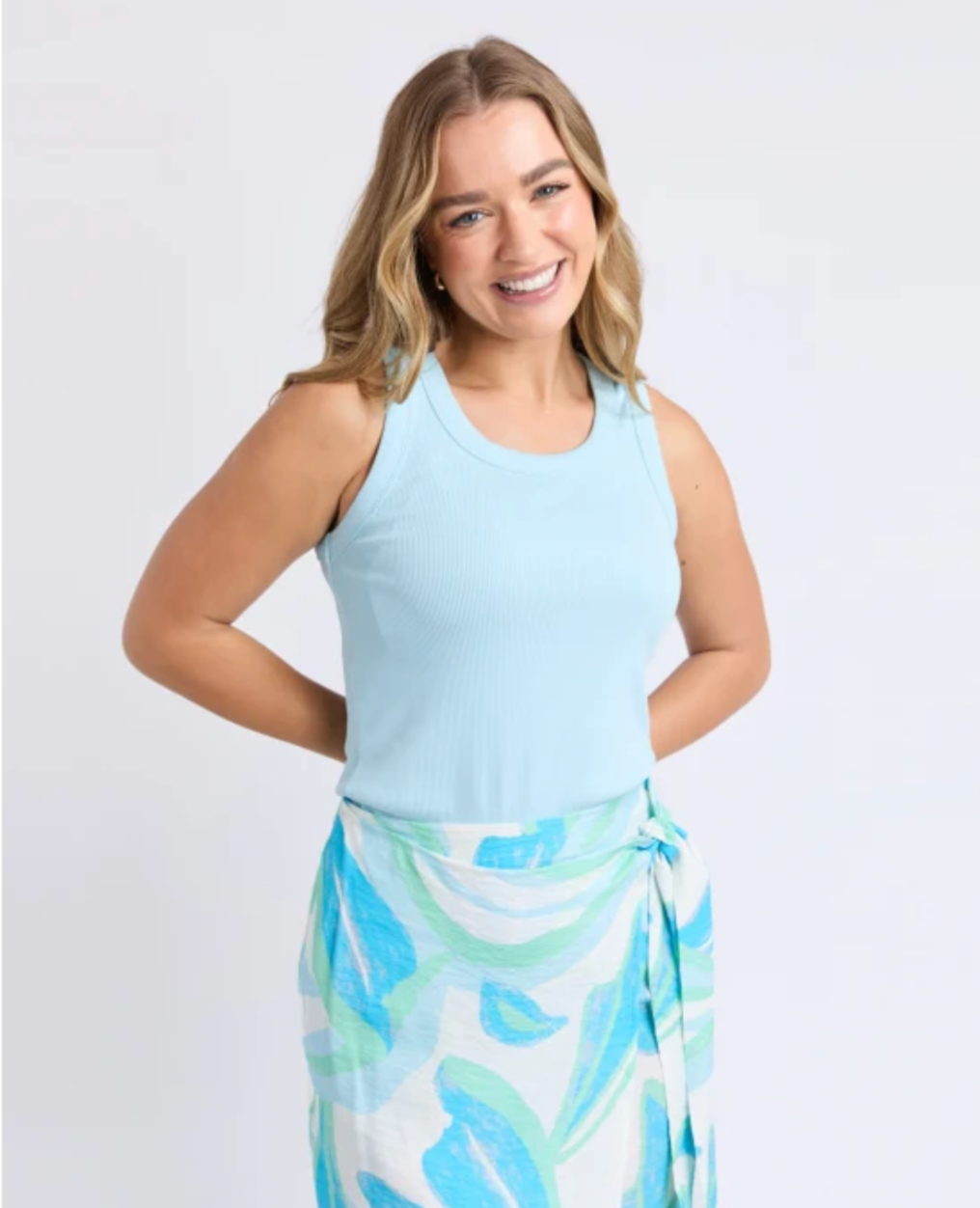 Foxwood Iris Tank - Crystal blue