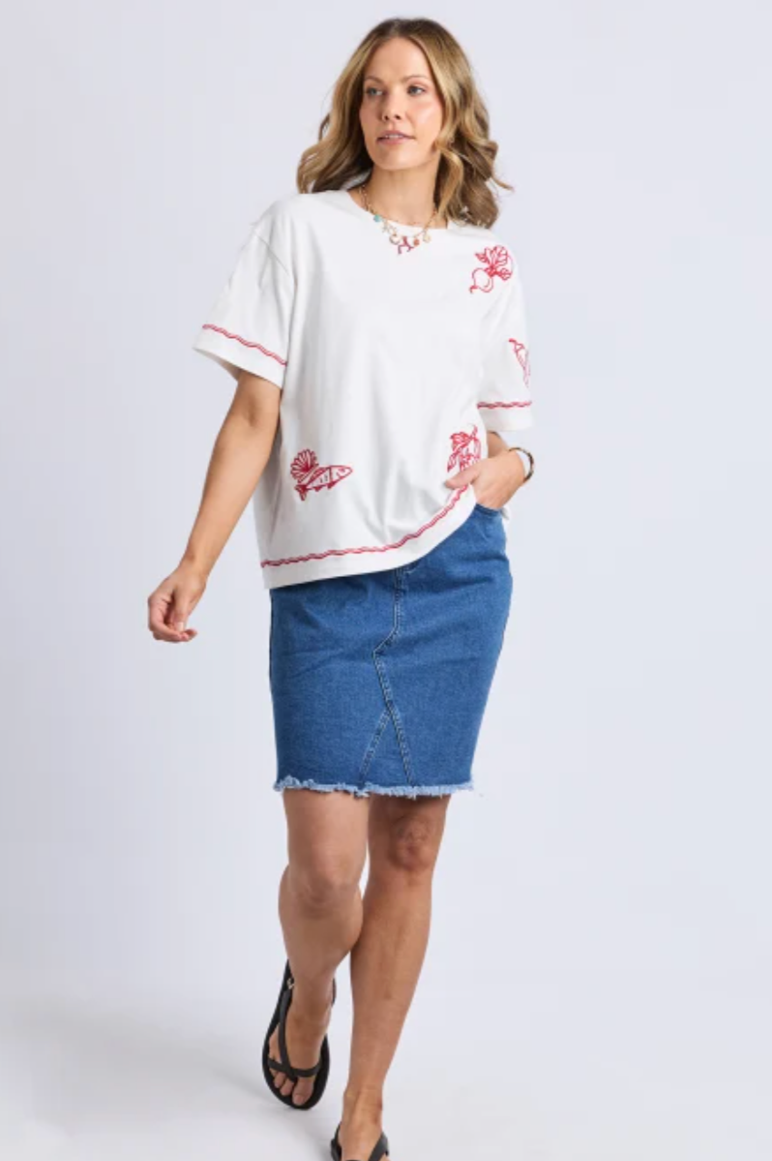 Foxwood Paradise Tee - Vintage White