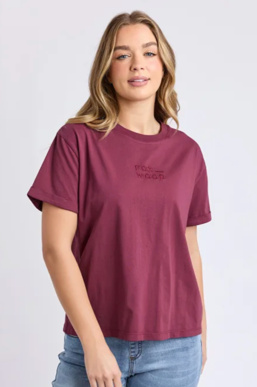 Foxwood Huntleigh Oversized Tee - Windsor Wine