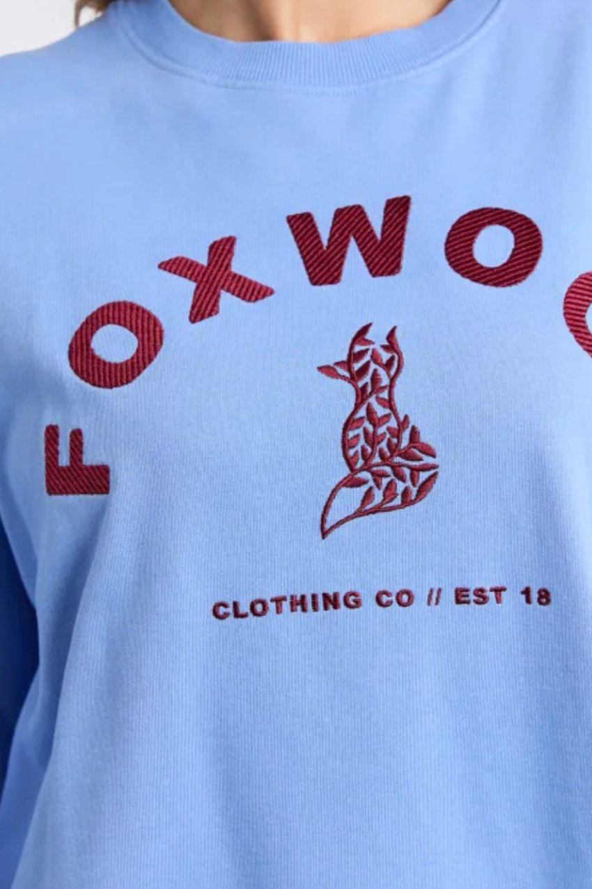 Foxwood Effortless Contrast Crew - Blue