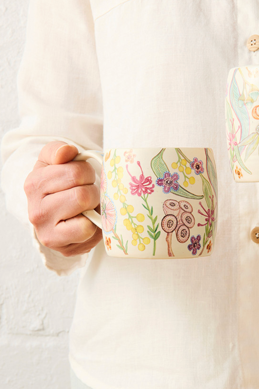 Buttermilk Mugs - Australian Bush Blooms