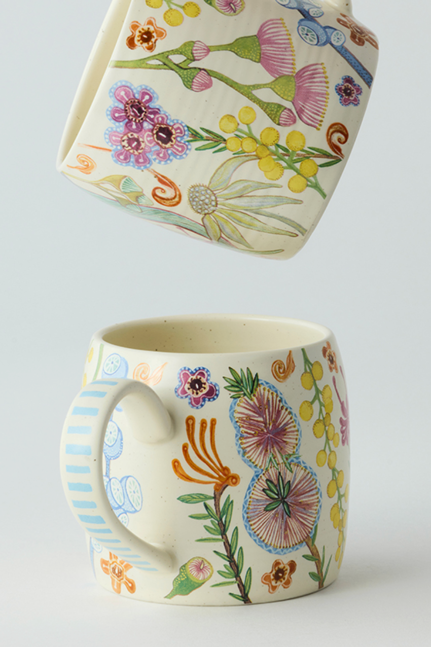 Buttermilk Mugs - Australian Bush Blooms