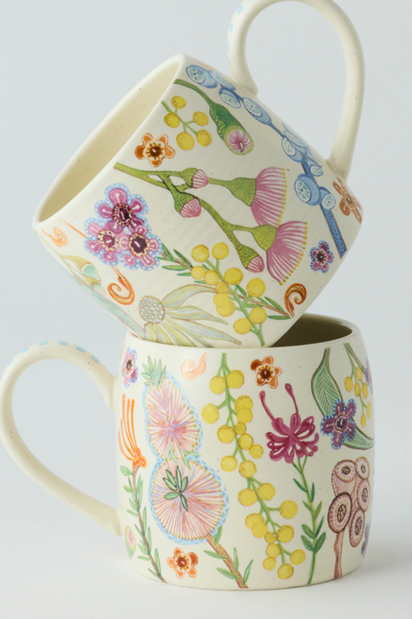 Buttermilk Mugs - Australian Bush Blooms