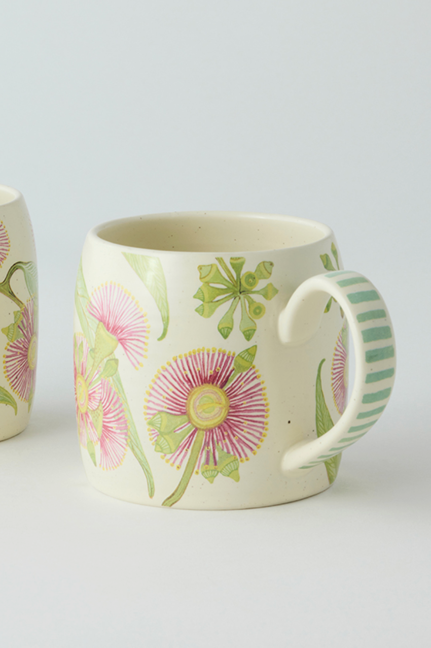 Buttermilk Mugs - Pink Eucalyptus