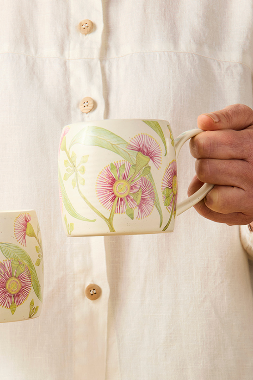 Buttermilk Mugs - Pink Eucalyptus