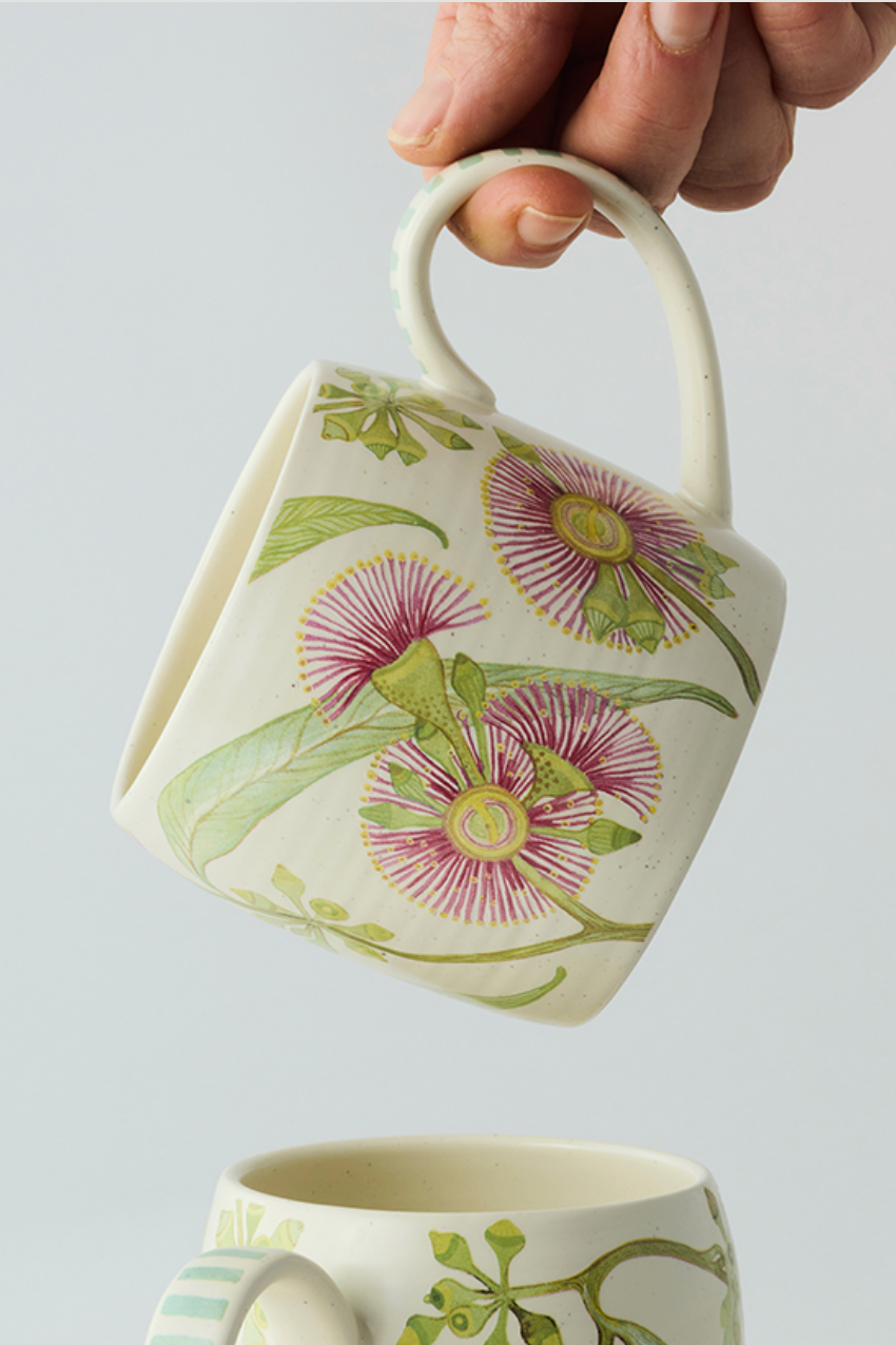 Buttermilk Mugs - Pink Eucalyptus