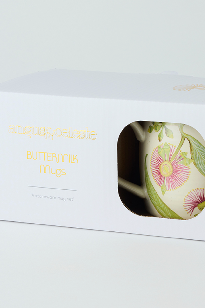 Buttermilk Mugs - Pink Eucalyptus