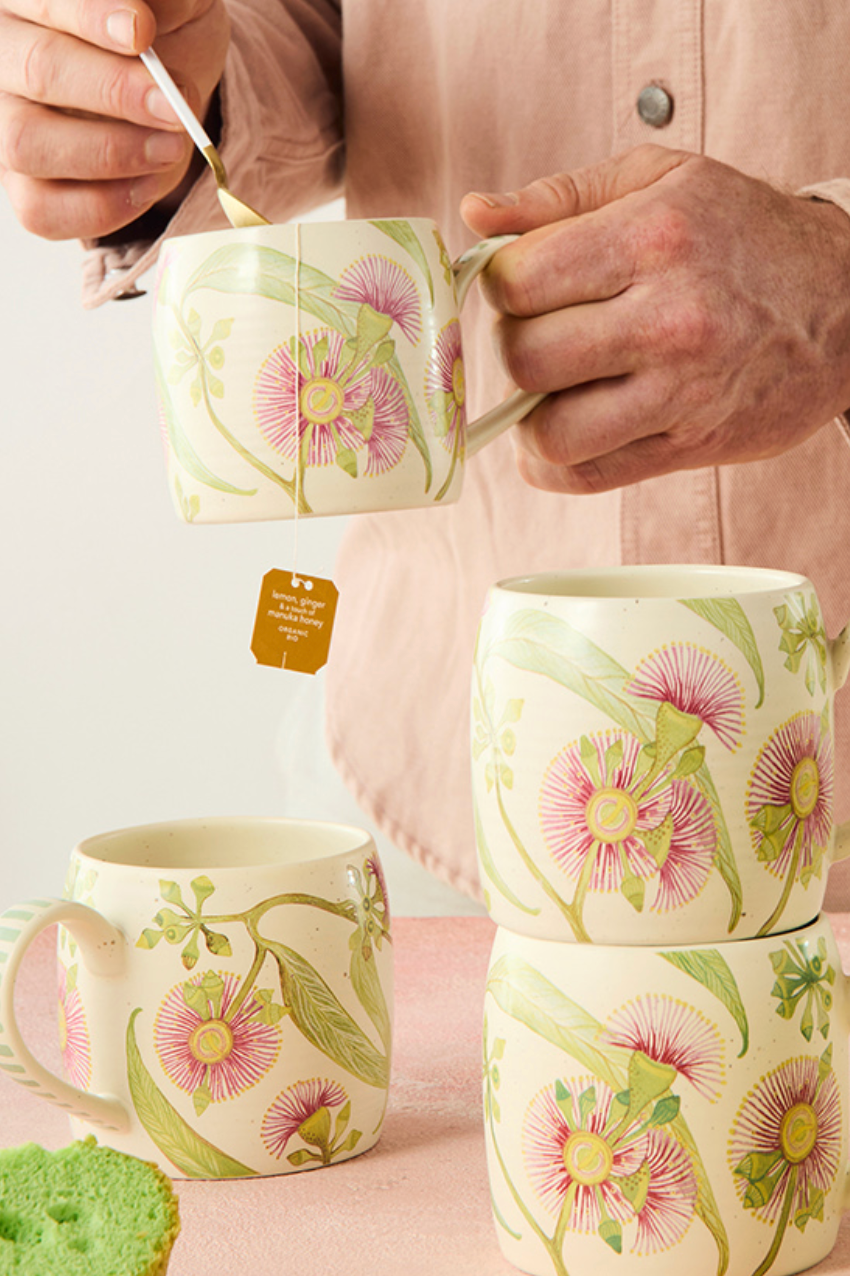 Buttermilk Mugs - Pink Eucalyptus