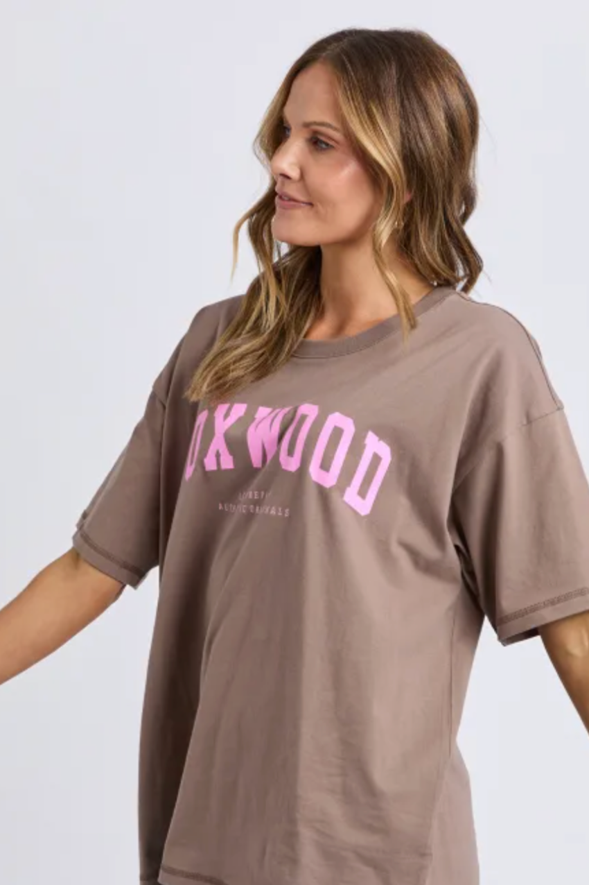 Foxwood Interval Tee - Brown/Pink