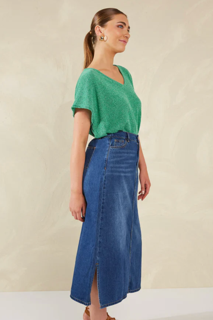Dalton Denim Skirt - Indigo