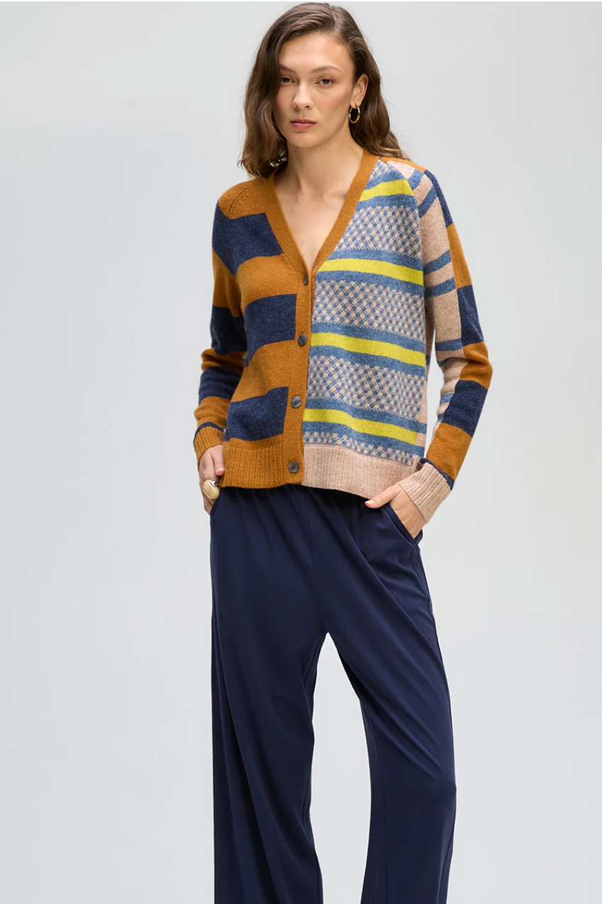 Groove Stripe Cardi - Toffee