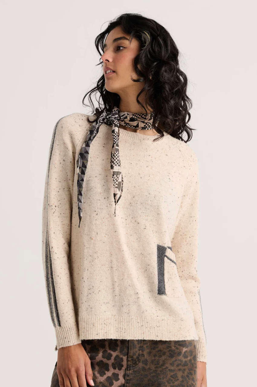Pocket Detail Jumper - Wheat Stone