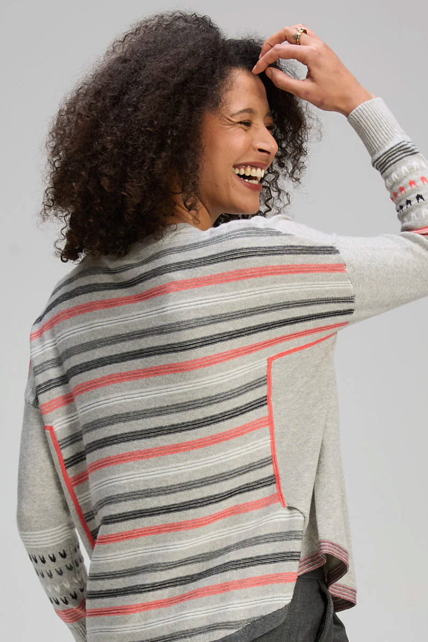 Textured Swing Jumper - Lt Marl