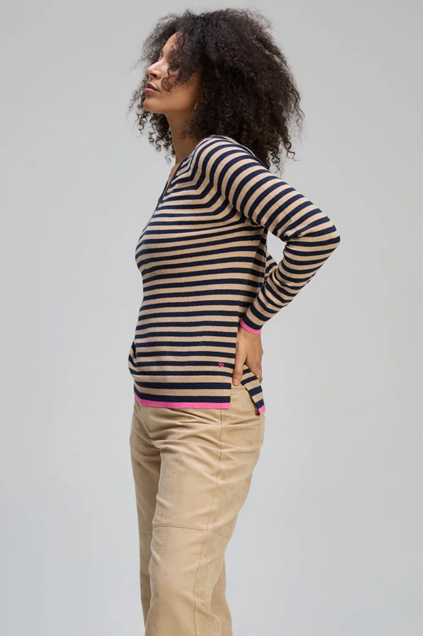 Stripe V Essential - Dk Denim