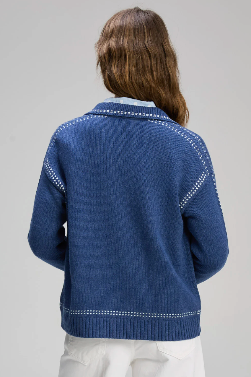 Tailored Cardi - Indigo