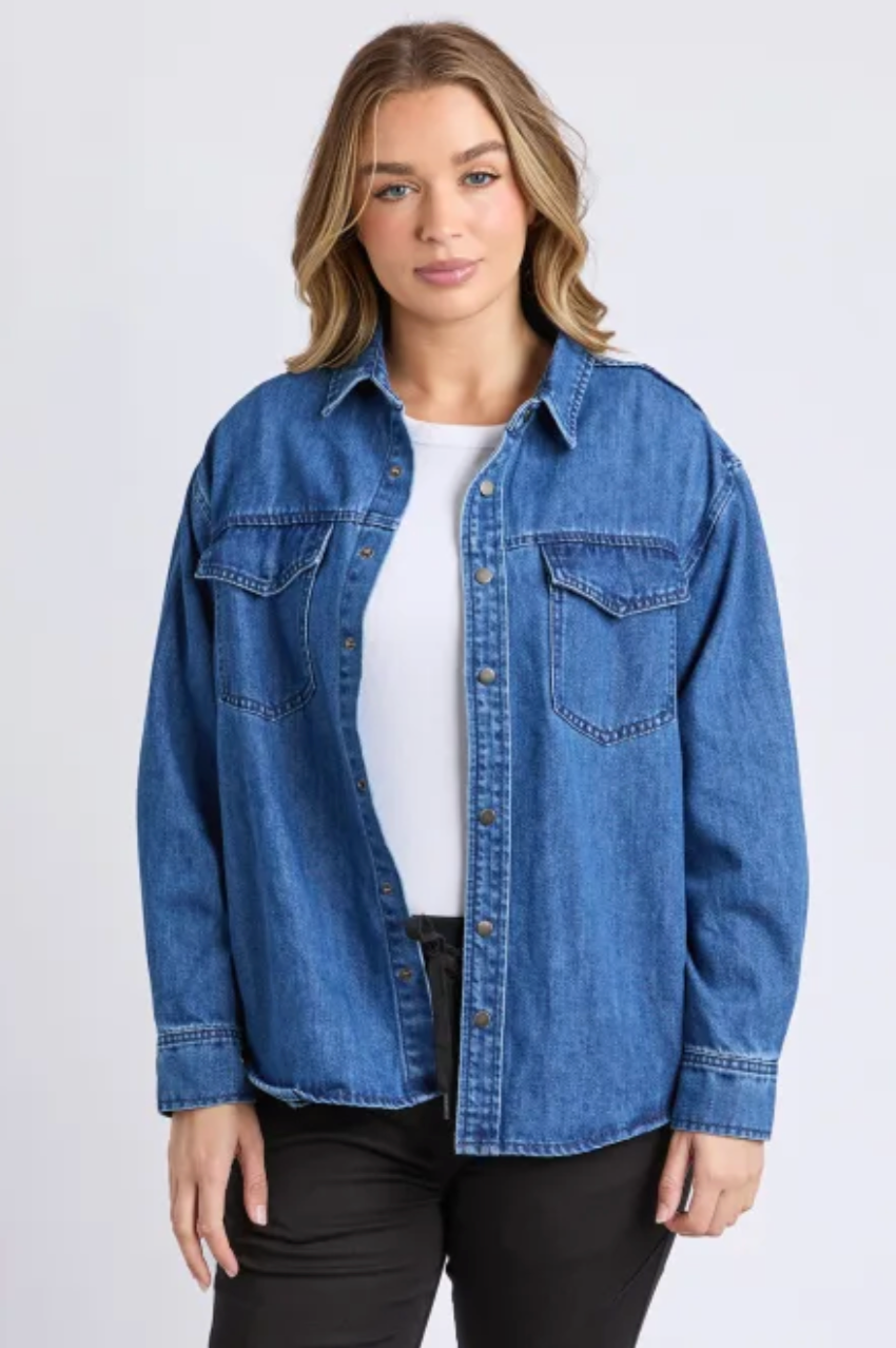 Foxwood Daisy Overshirt - Blue