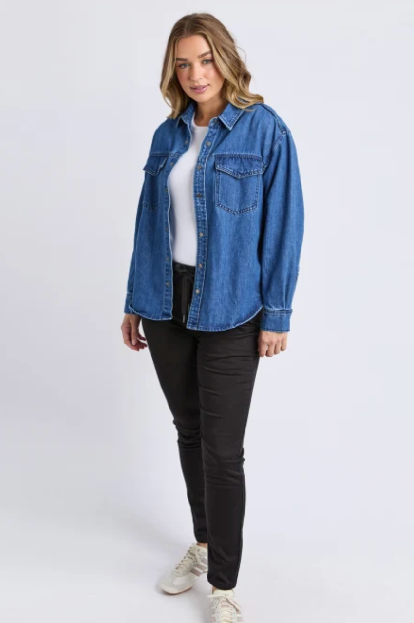 Foxwood Daisy Overshirt - Blue