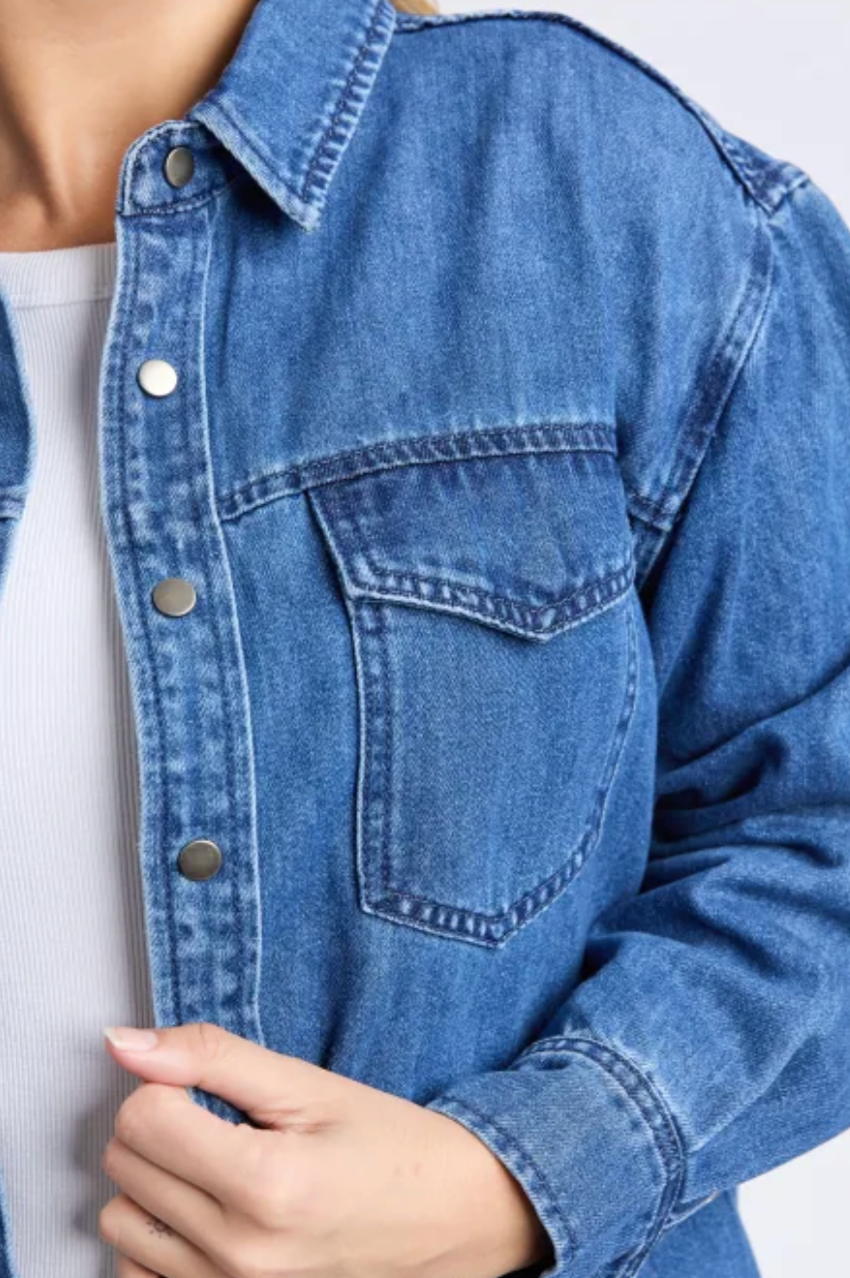 Foxwood Daisy Overshirt - Blue