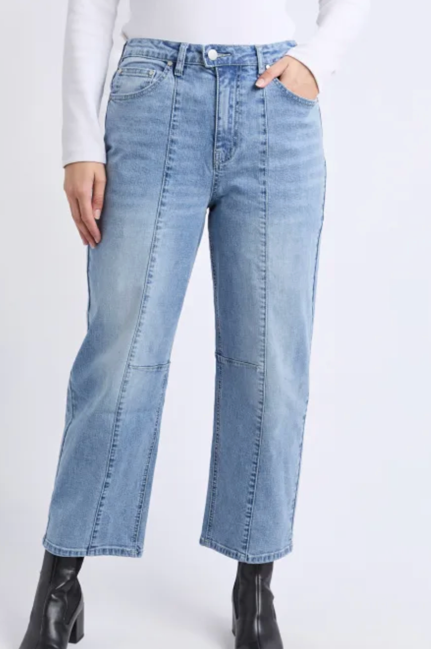 Foxwood Ambrose Barrel Jean - Lt Blue