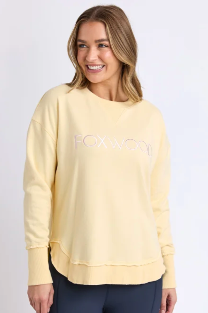 Foxwood Simplified Metallic Crew - Lemon