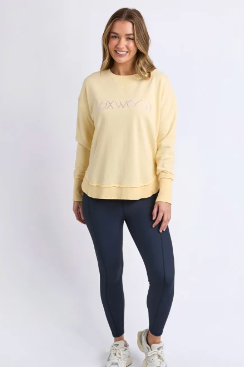 Foxwood Simplified Metallic Crew - Lemon