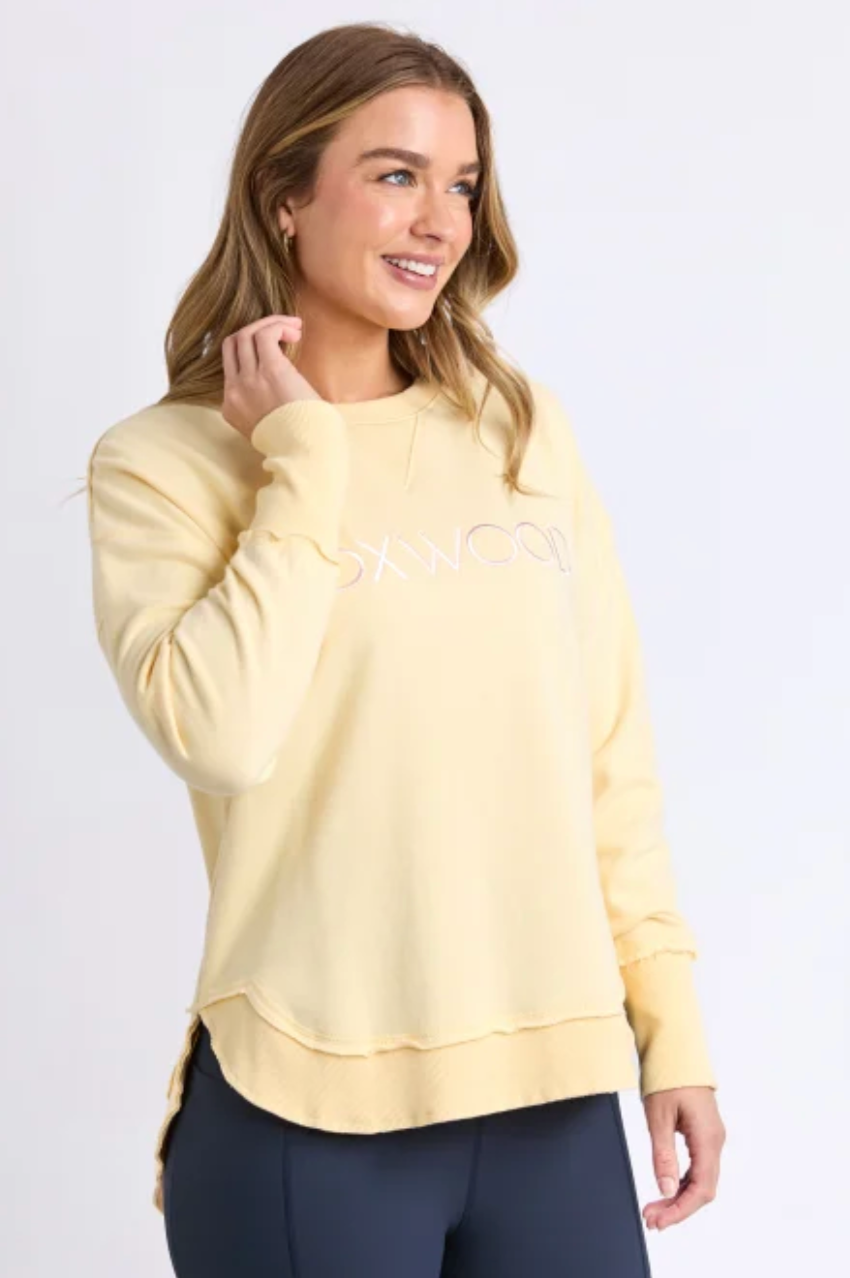Foxwood Simplified Metallic Crew - Lemon