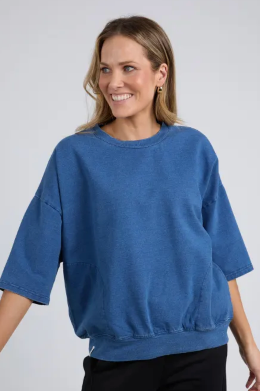 Elm Mazie Sweat - Denim Look