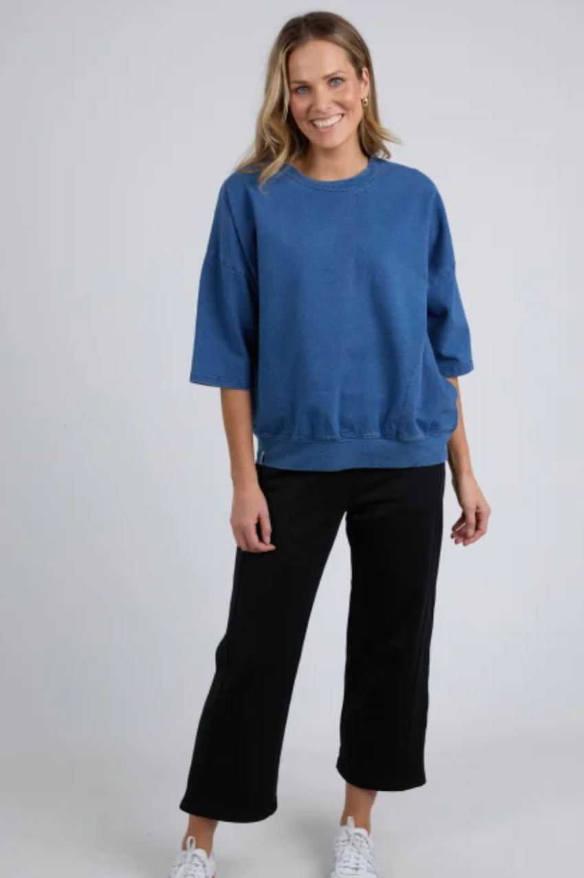 Elm Mazie Sweat - Denim Look