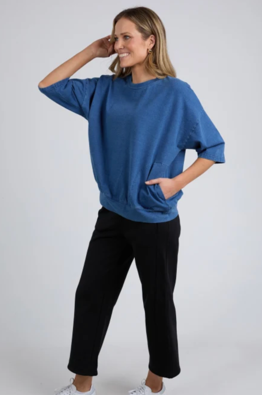 Elm Mazie Sweat - Denim Look