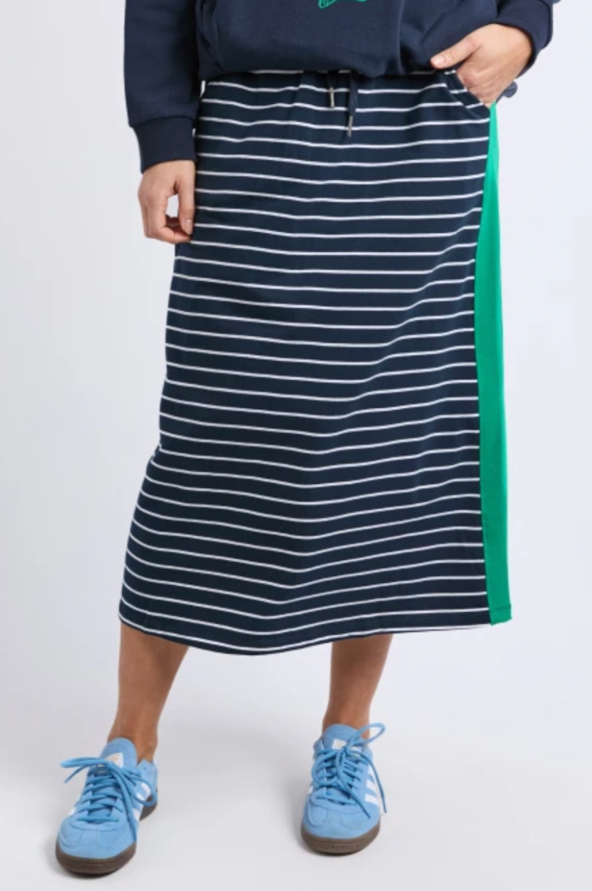 Elm Sloane Skirt - Navy/White Stripe