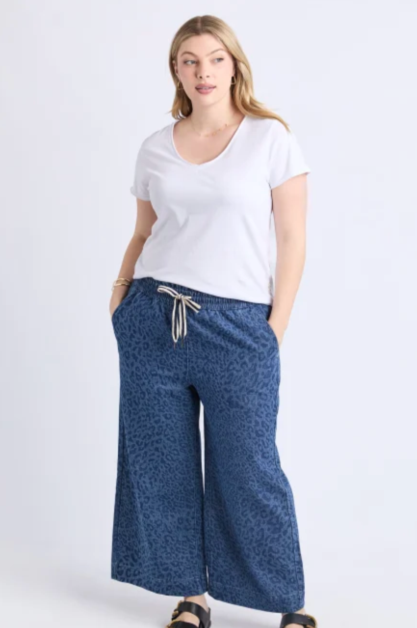 Elm Anna Animal Denim Pant