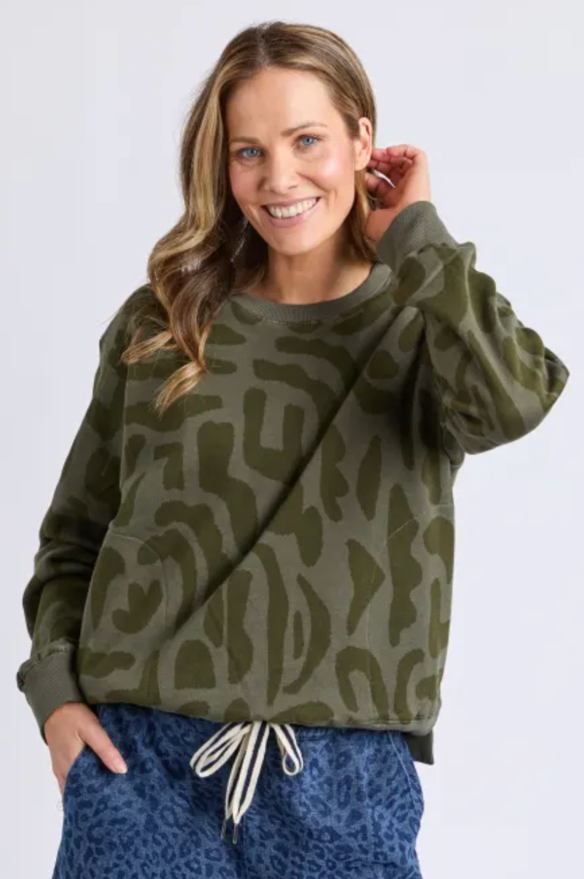 Elm Gala Crew - Clover Print