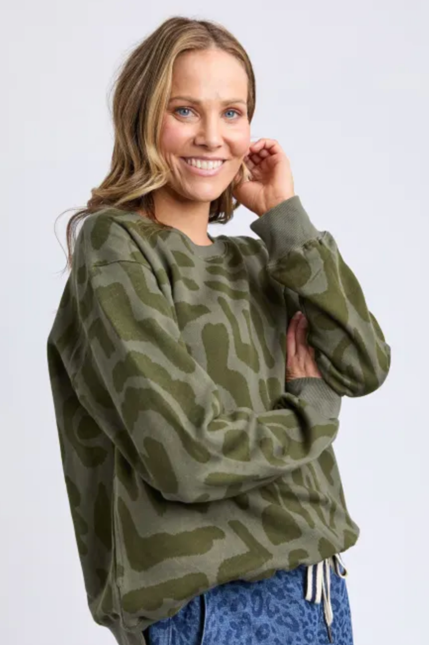 Elm Gala Crew - Clover Print