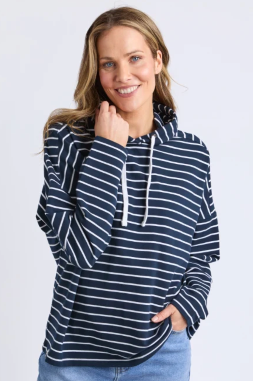 Elm Rhea Hoodie - Navy/White