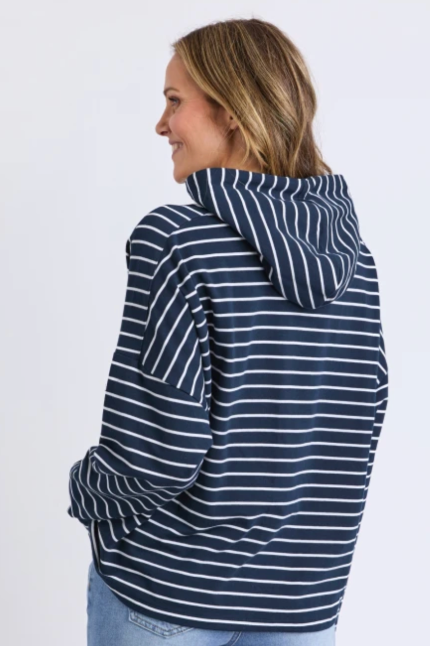 Elm Rhea Hoodie - Navy/White