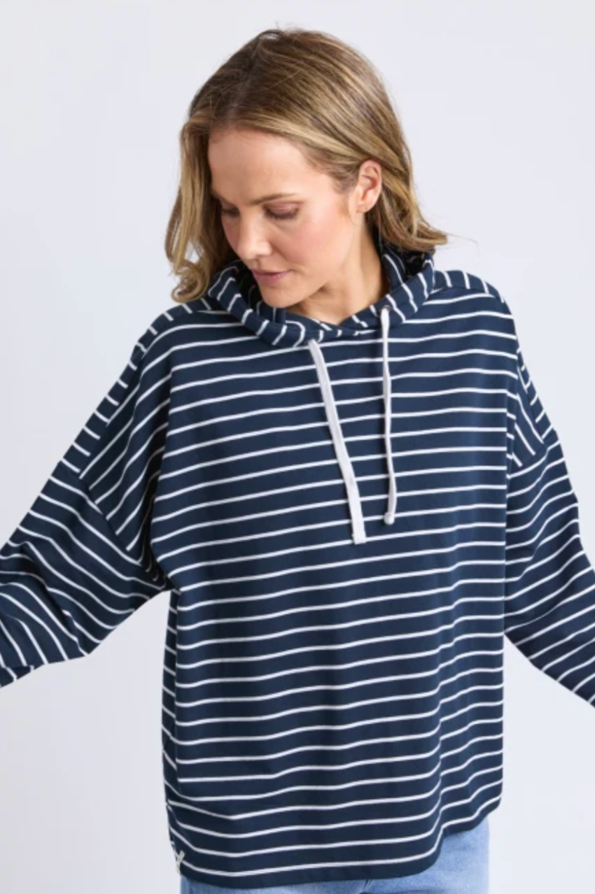 Elm Rhea Hoodie - Navy/White