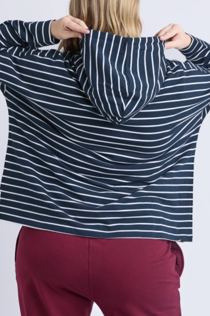 Elm Rhea Hoodie - Navy/White