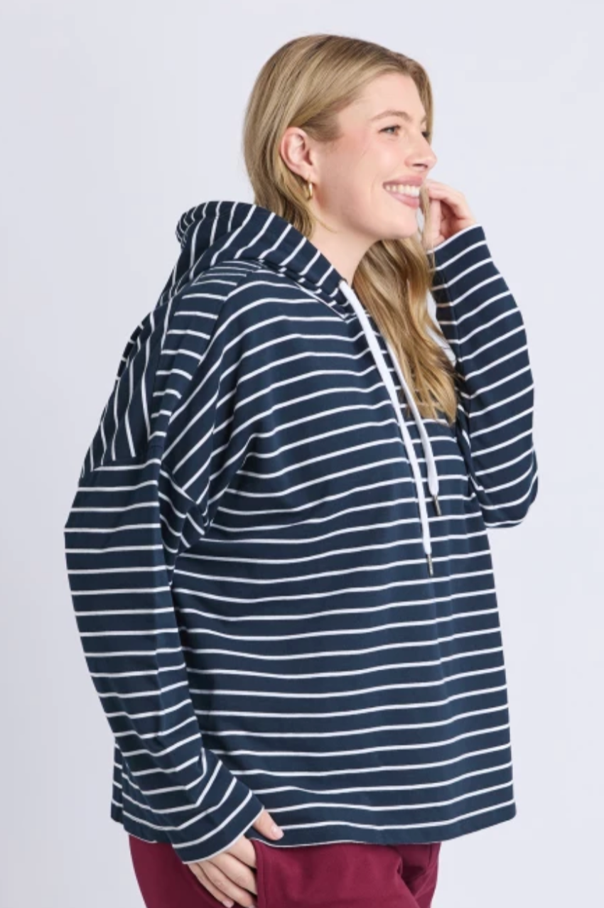 Elm Rhea Hoodie - Navy/White