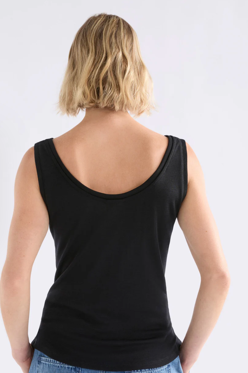 Merino Wool Tank - Black